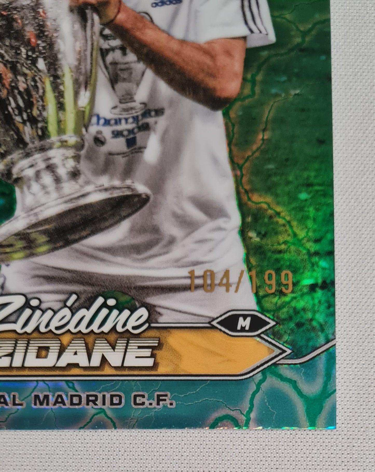 Zinedine Zidane - 2024 Topps Stadium Chrome Real Madrid C.F. (CL) #5 /199 Green Refractor