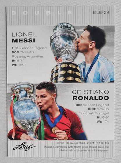 Lionel Messi & Cristiano Ronaldo - 2024 Leaf Exclusive Legends Edition Double #ELE-24