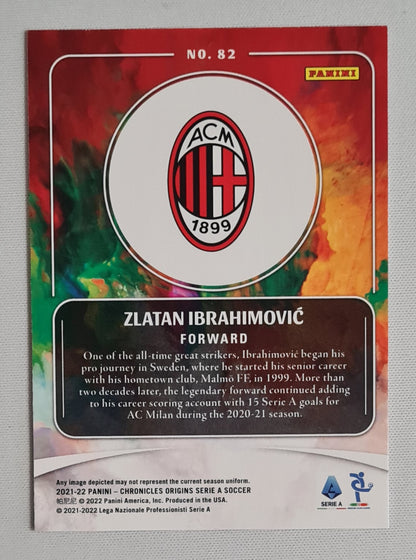 Zlatan Ibrahimovic - 2021/22 Panini Chronicles Origins Serie A Soccer AC Milan #82