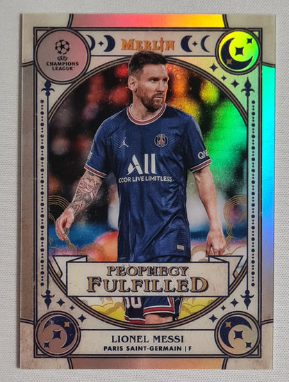 Lionel Messi - 2022 Topps Merlin Prophegy Fulfilled Paris Saint-Germain (CL) PF-7
