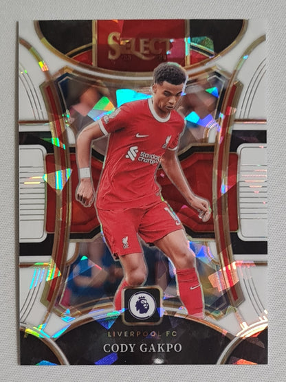 Cody Gakpo - 2023/24 Panini Select Premier League Soccer #153 Mezzanine Prizm White Cracked Ice /85