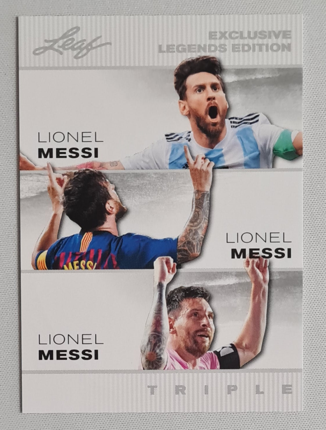 Lionel Messi - 2024 Leaf Exclusive Legends Edition Triple #ELE-49