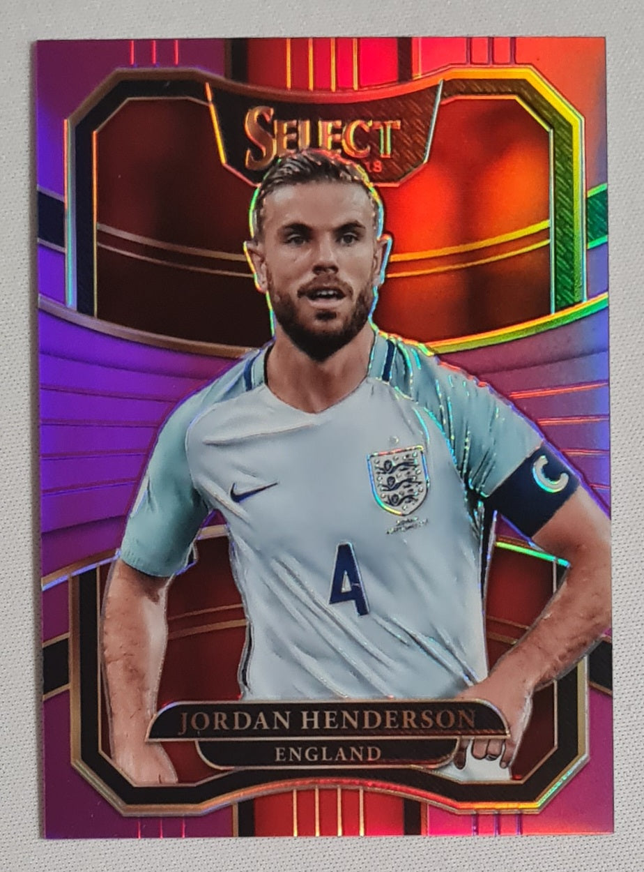 Jordan Henderson - 2017/18 Panini Select Soccer National Team England #18 Red Prizm /125