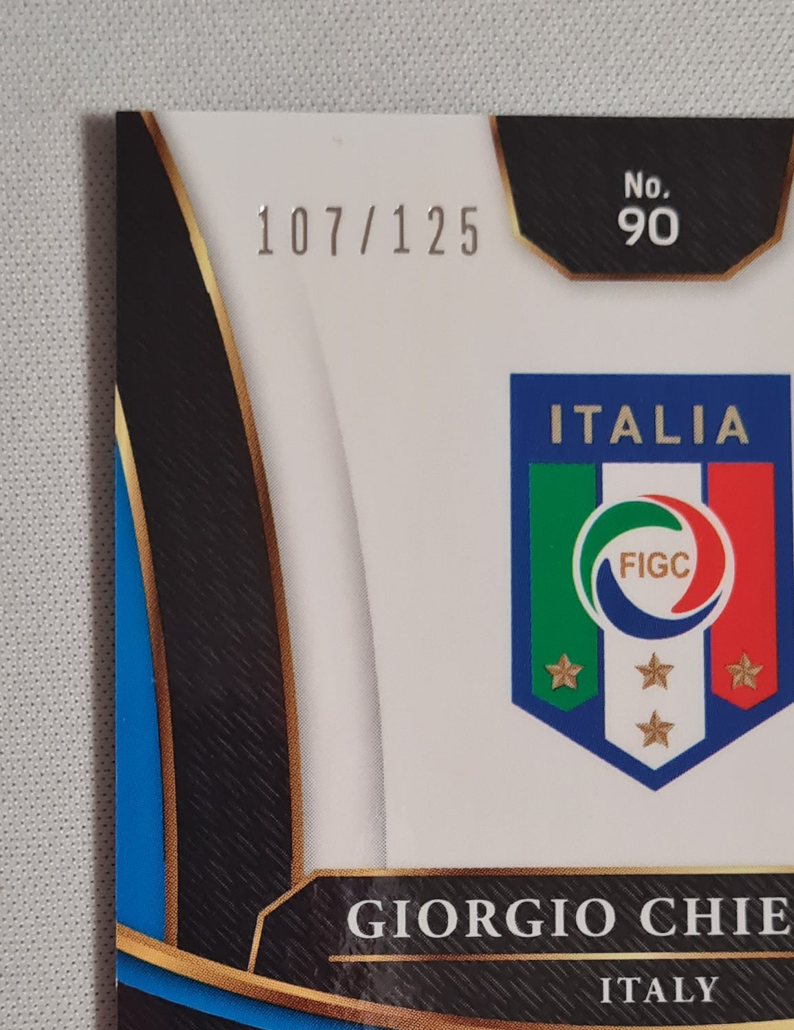 Giorgio Chiellini - 2017/18 Panini Select Soccer National Team Italy #90 Purple Prizm /125