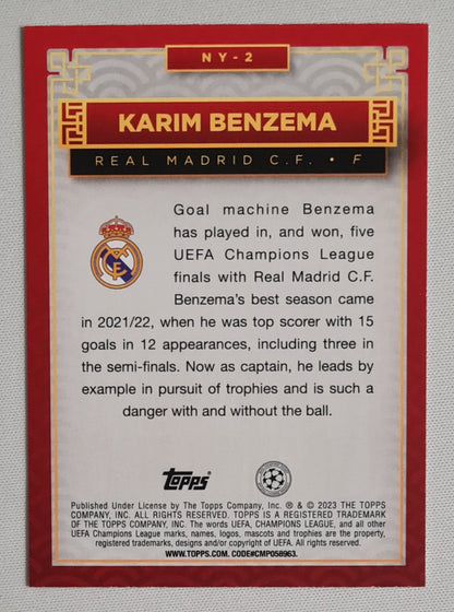 Karim Benzema - 2023 Topps Real Madrid C.F. #NY-2 New Year Green