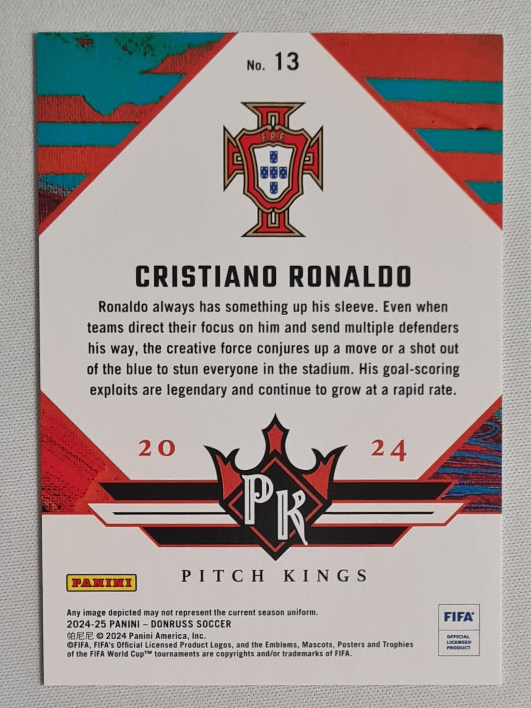Cristiano Ronaldo - 2024/25 Panini Donruss Soccer Pitch Kings Portugal #13