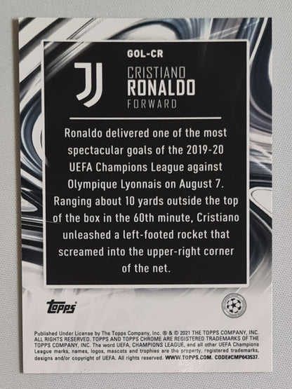 Cristiano Ronaldo - 2021 Topps Chrome Golazo Juventus (CL) #GOL-CR