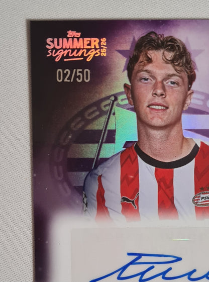 Paul Wanner - 2025 Topps PSV Eindhoven Summer Signings - Rising Star - 220825 (CL) /50 /Autograph
