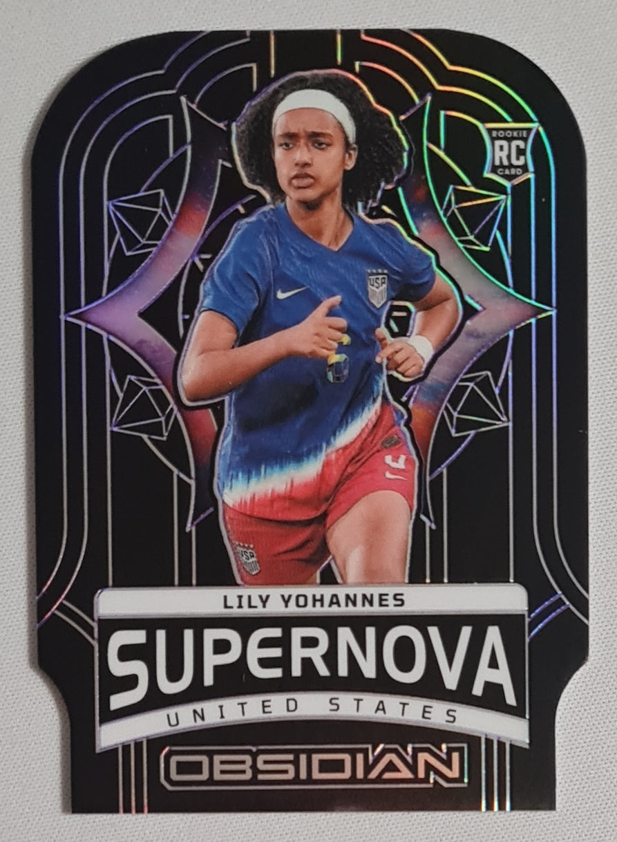 Lily Yohannes - 2024/25 Panini Obsidian Soccer SUPERNOVA Team USA #21 Die Cut /49 / Autograph