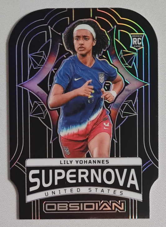 Lily Yohannes - 2024/25 Panini Obsidian Soccer SUPERNOVA Team USA #21 Die Cut /49 / Autograph