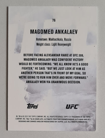 Magomed Ankalaev - 2025 Topps YFC Fighter KNOCKOUT #76 /25