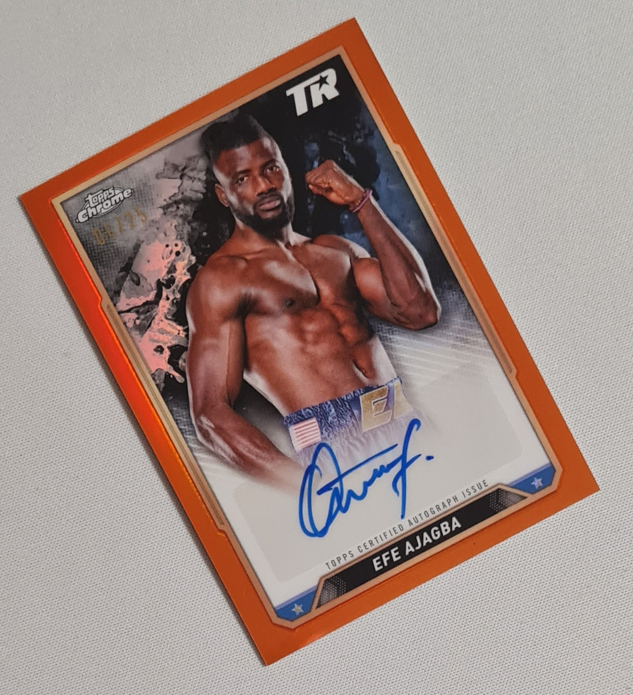Efe Ajagba - Topps Chrome UFC Fighter Heavyweight #CBA-EAA /25 / Auto