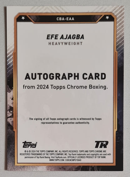 Efe Ajagba - Topps Chrome UFC Fighter Heavyweight #CBA-EAA /25 / Auto