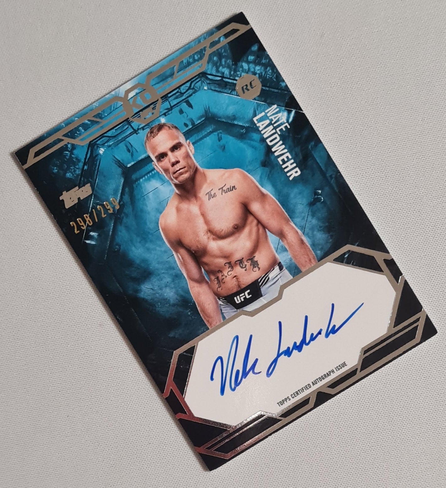 Nate Landwehr - 2025 Topps UFC Fighter Featherweight KNOCKOUT #KA-NL /299 /Autograph