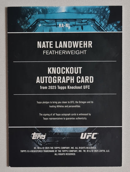 Nate Landwehr - 2025 Topps UFC Fighter Featherweight KNOCKOUT #KA-NL /299 /Autograph
