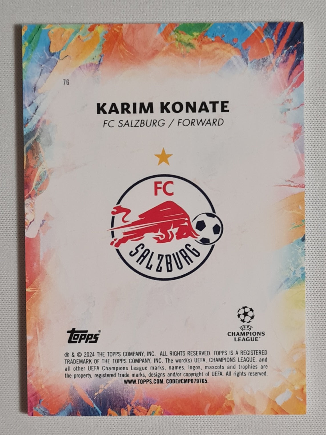 Karim Konate - 2024 Topps Inception Star Quality - FC Salzburg (RC) #76