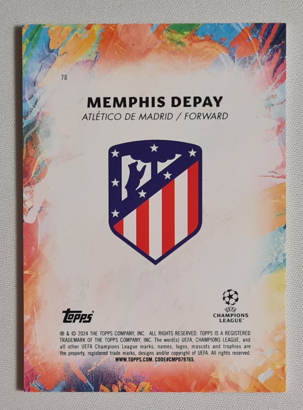 Memphis Depay - 2024 Topps Inception Star Quality - Atletico De Madrid (RC) #78