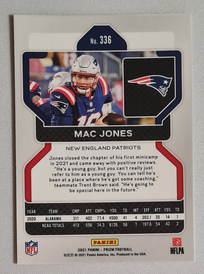 Mac Jones - 2021 Panini Prizm Football NFL New England Patriots #336