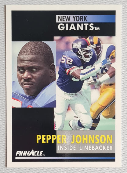 Pepper Jonhson - 1991 Score Pinnacle NFL New York Giants #252