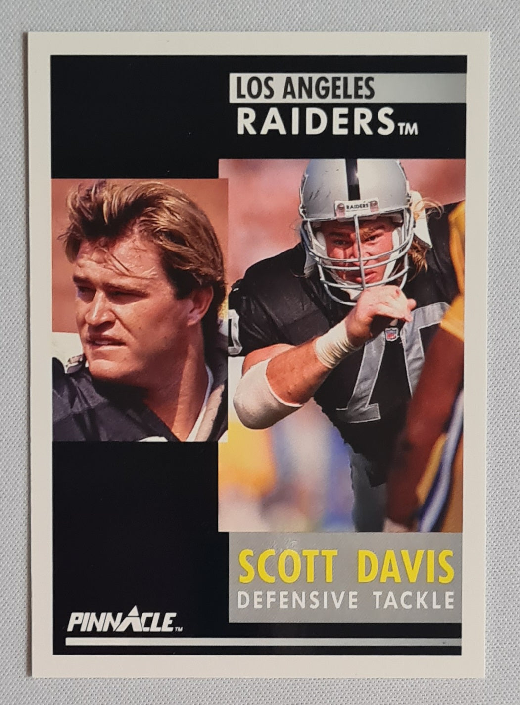 Scott Davis - 1991 Score Pinnacle NFL Los Angeles Raiders #260