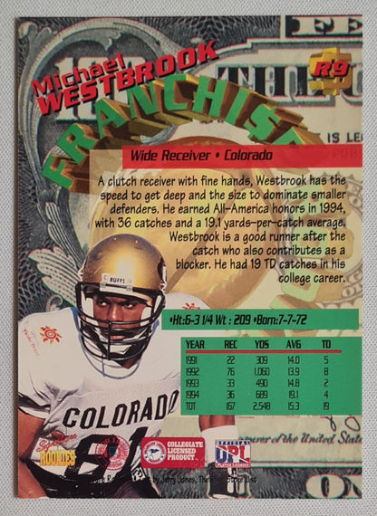 Michael Westbrook - 1995 Sample Football Signed Rookies Franchise (RC) #R9
