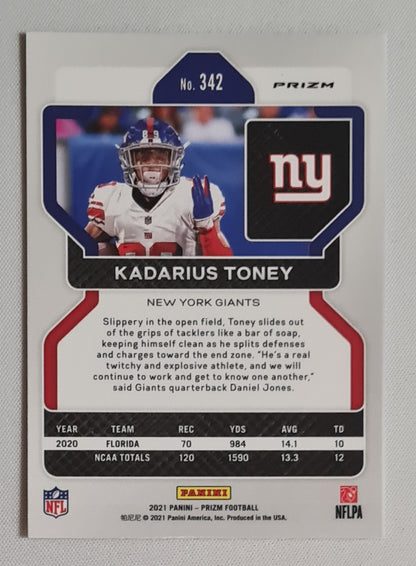 Kadarius Toney - 2021 Panini Prizm Football NFL New York Giants (RC) #342 Refractor