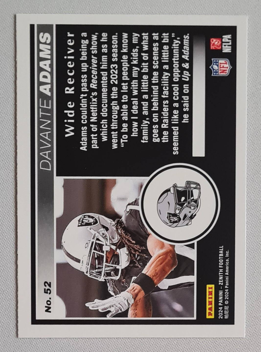 Davante Adams - 2024 Panini Zenith Football NFL Raiders #52