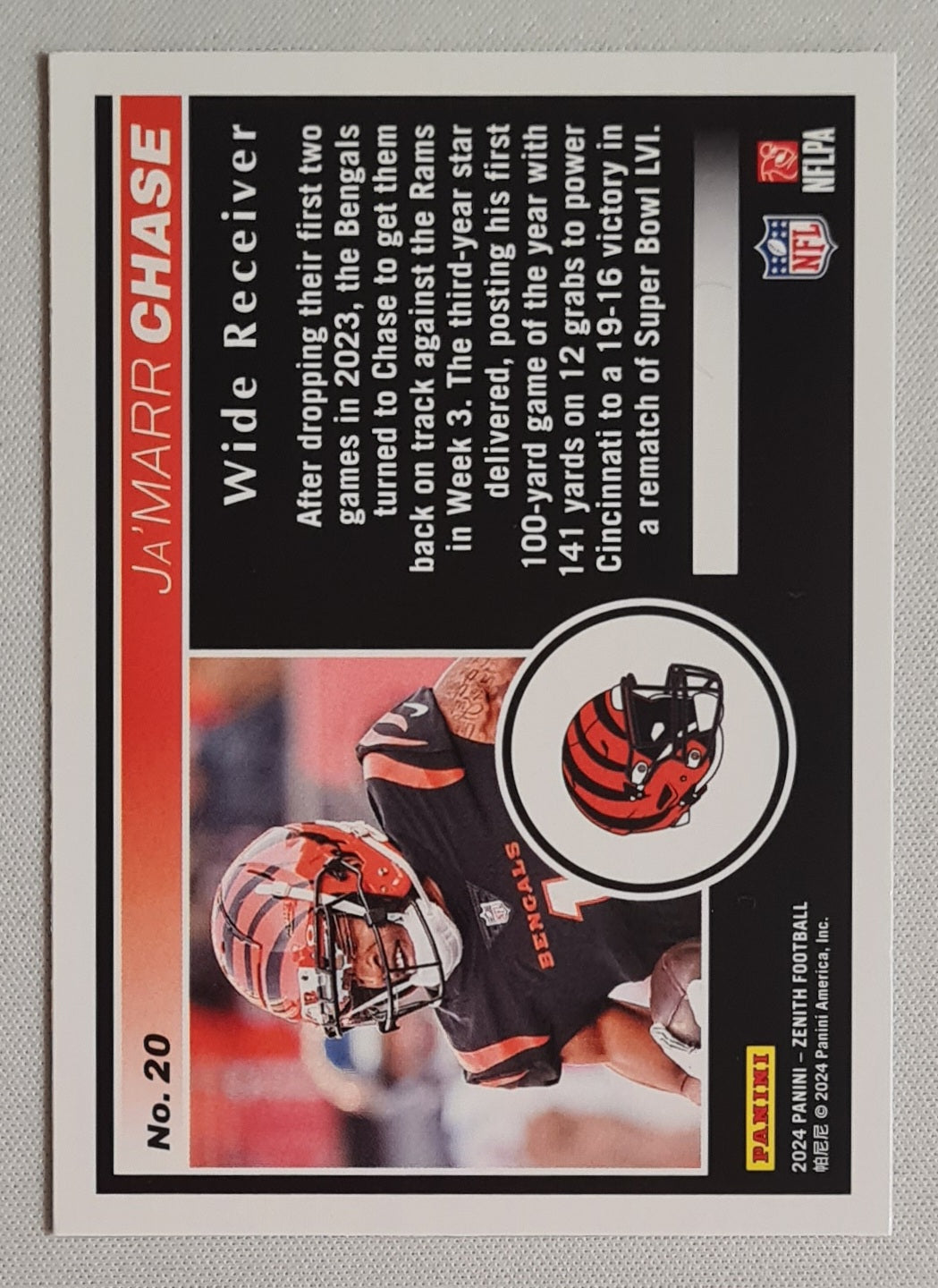 JaMarr Chase - 2024 Panini Zenth Football NFL Bengals #20