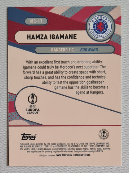 Hamza Igamane - 2025 Topps Merlin Chosen Ones (RC) #MC-17