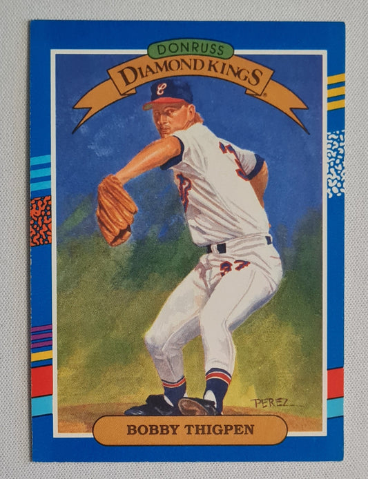 Bobby Thigpen - 1990 Leaf Donruss Diamond Kings MLB Chicago White Sox #8