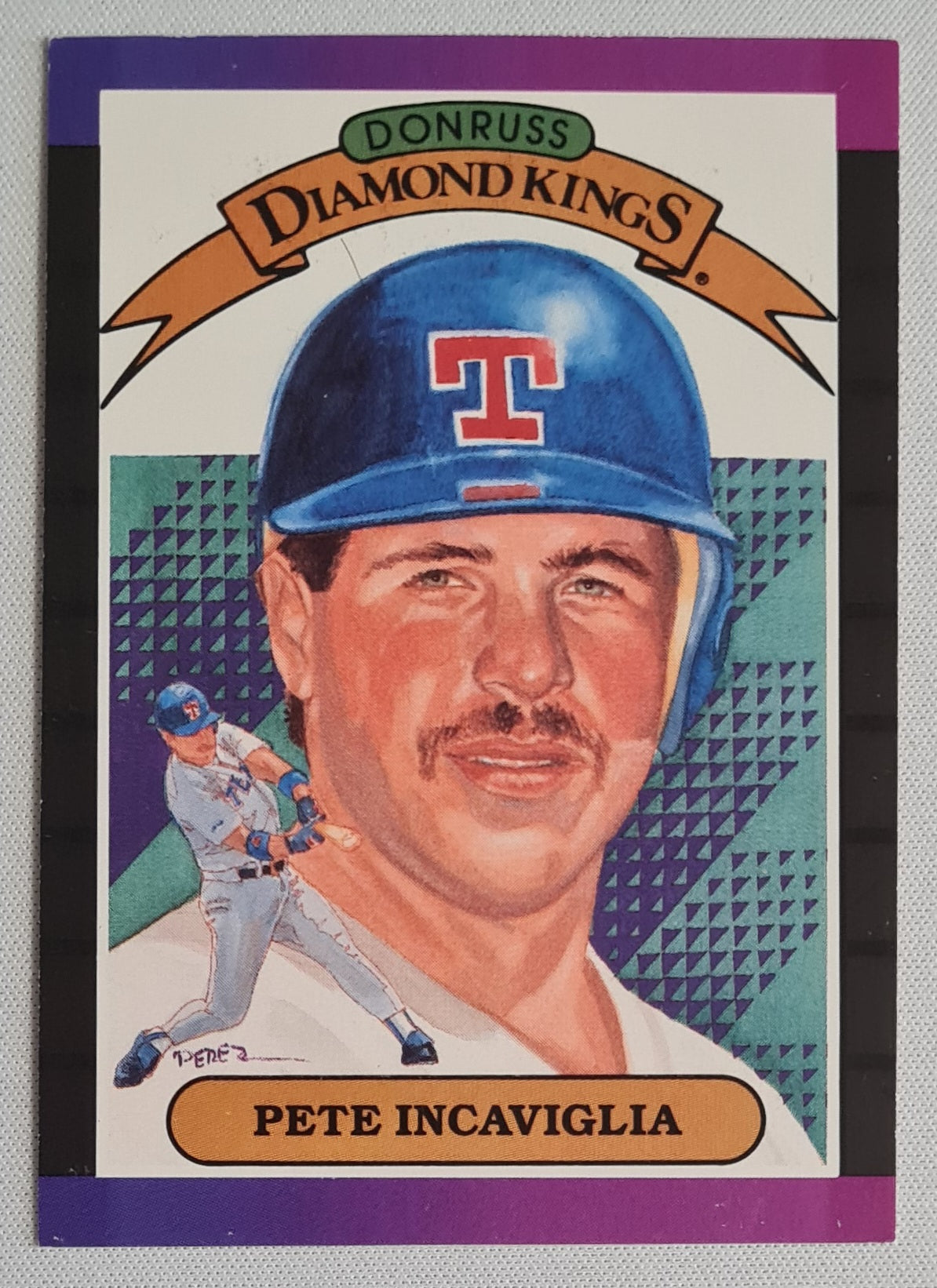 Pete Incaviglia - 1988 Leaf Donruss Diamond Kings MLB Texas Rangers #03