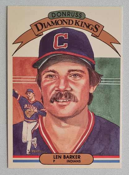 Len Barker - 1982 Donruss Diamond Kings MLB Cleveland Indians #6