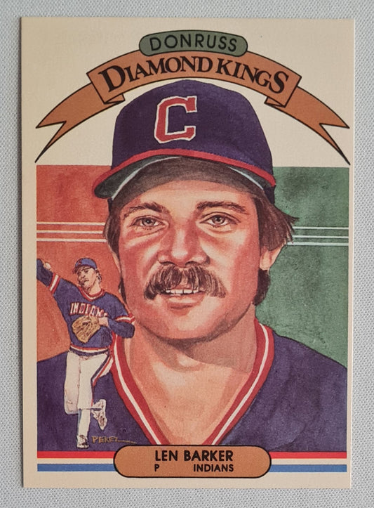 Len Barker - 1982 Donruss Diamond Kings MLB Cleveland Indians #6