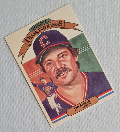 Len Barker - 1982 Donruss Diamond Kings MLB Cleveland Indians #6