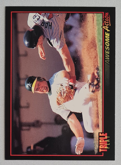 Mark McGwire - 1993 Leaf Inc. Awesome Action Triple Play MLS A's #68