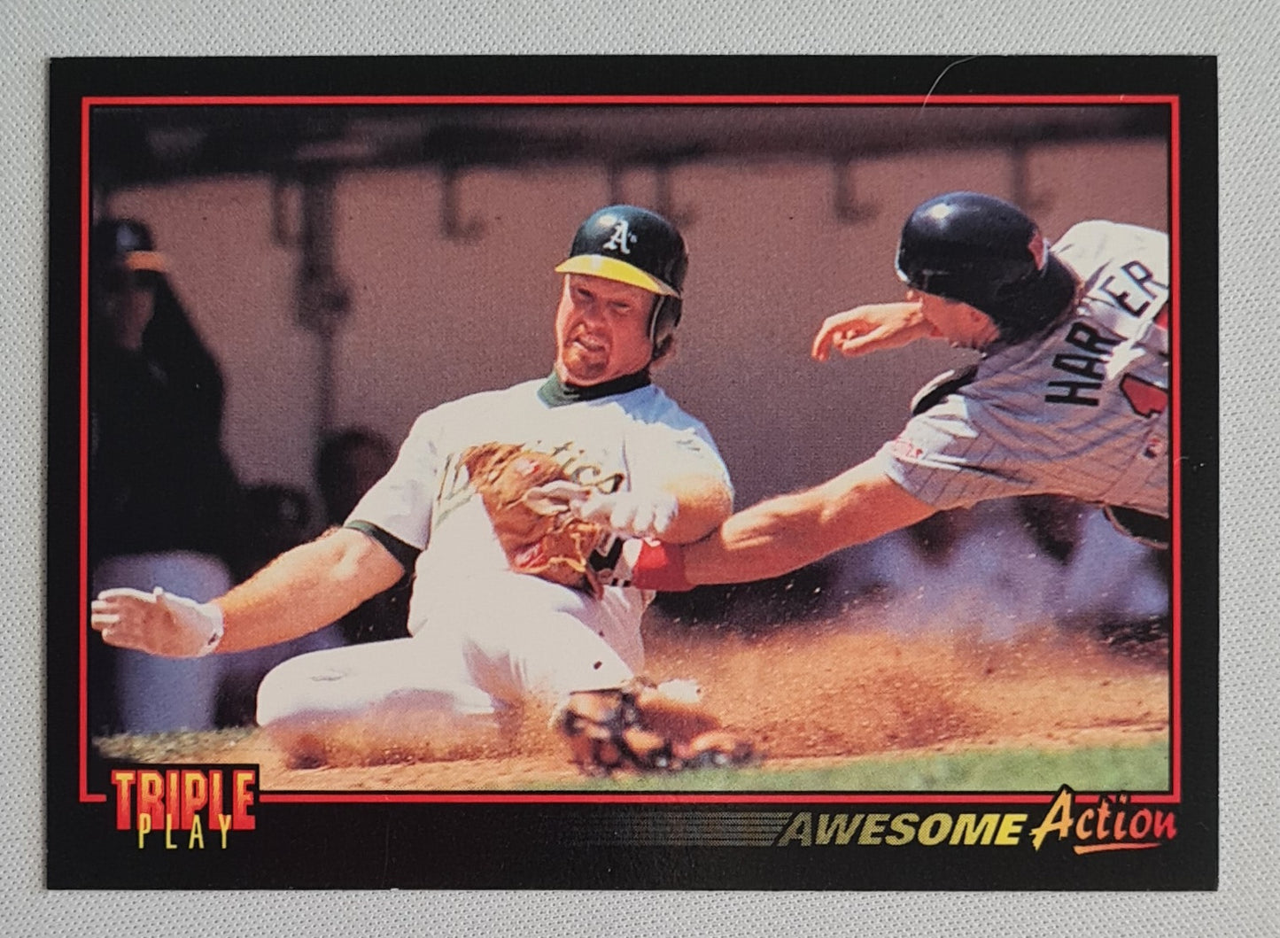 Mark McGwire - 1993 Leaf Inc. Awesome Action Triple Play MLS A's #68
