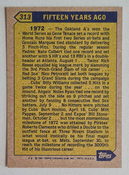 Roberto Clemente - 1987 Topps "Chewing Gun" Inc. Turn back the Clock #313