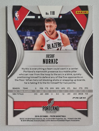 Jusuf Nurkic - 2019/20 Panini Prizm Basketball NBA Portland Trail Blazers #118