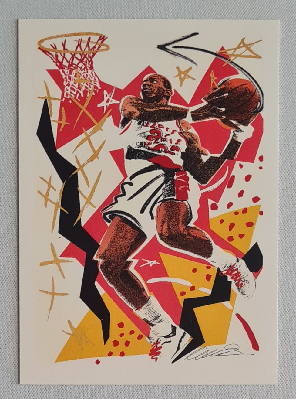 Clyde Drexler - 1990 NBA Properties Inc. NBA Hoops Basketball Portland Trailblazers #376