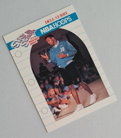 Dell Curry - 1990 NBA Properties Inc. NBA Hoops - Stay in School - #387