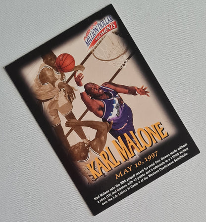 Karl Malone - 1997 Fleer NBA Basketball Million Dollar Moments Utah Jazz #17 of 50 (set)