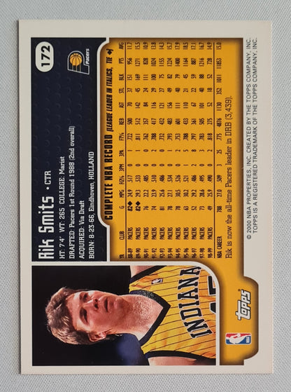 Rik Smits - 2000 Topps NBA Basketball Indiana Pacers #172