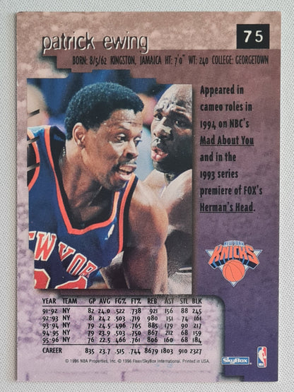 Patrick Ewing - 1996 Fleer SkyBox NBA Basketball NY Knicks #75