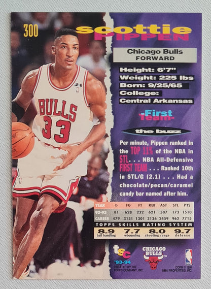 Scottie Pippen - 1994 Topps TSC NBA Basketball Chicago Bulls #300