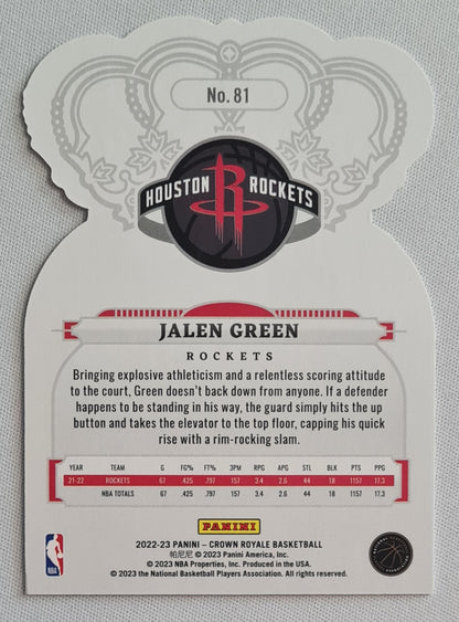 Jalen Green - 2022/03 Panini Crown Royale Basketball NBA Rockets #81
