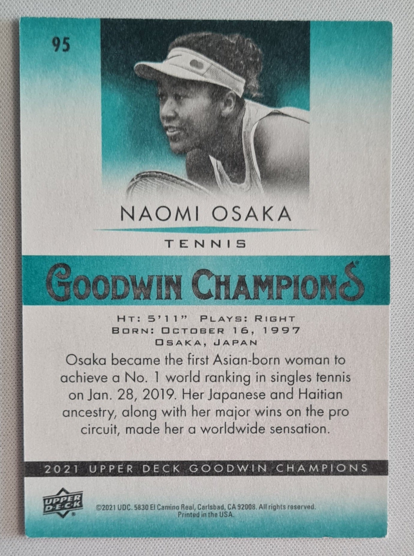 Naomi Osaka - 2021 Upper Deck Goodwin Champions Tennis #95