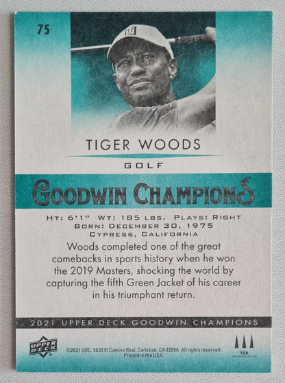 Tiger Woods - 2021 Upper Deck Goodwin Champions Golf #75