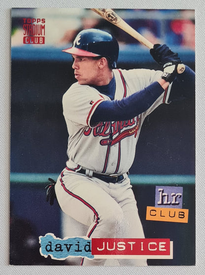 David Justice - 1994 Topps Stadium Club MLB Baseball HR Club Member #263