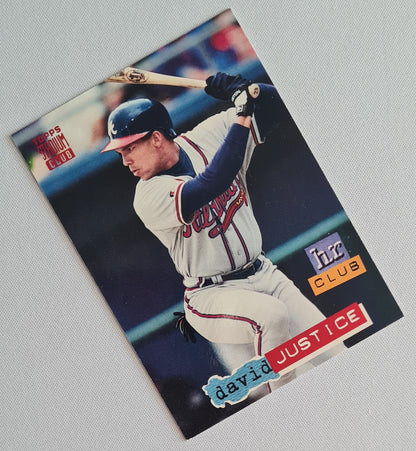 David Justice - 1994 Topps Stadium Club MLB Baseball HR Club Member #263