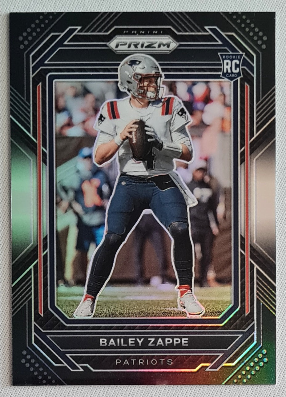 Bailey Zappe - 2022 Panini Chronicles Prizm Black Football NFL New England #PB-24